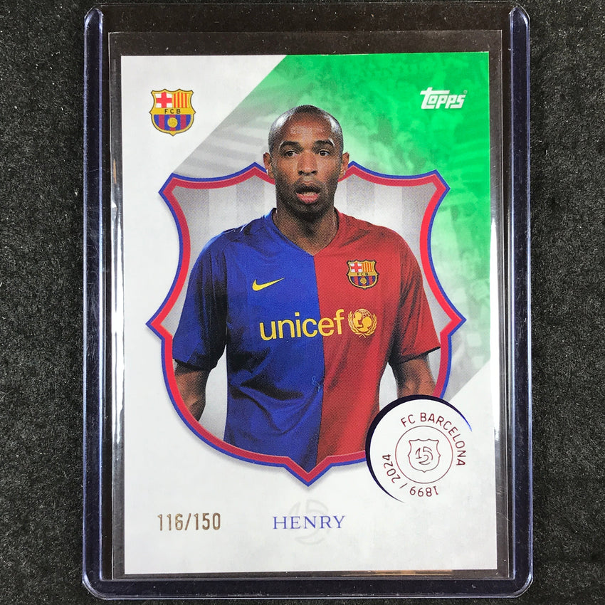 2024-25 Topps Barcelona 125th Anniversary THIERRY HENRY Legacy Green 116/150 #48