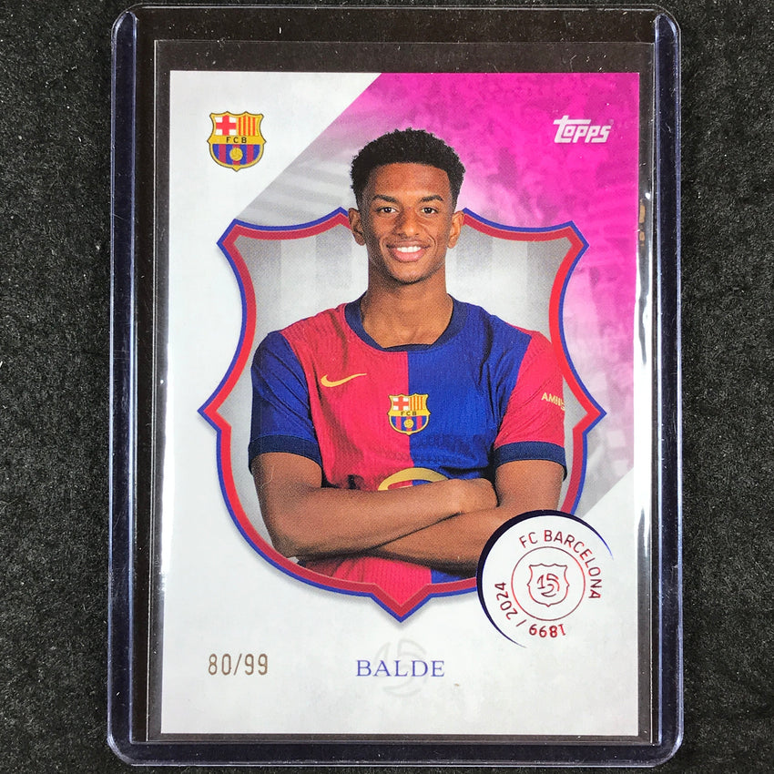 2024-25 Topps Barcelona 125th Anniversary ALEJANDRO BALDE Legacy Pink 80/99 #2