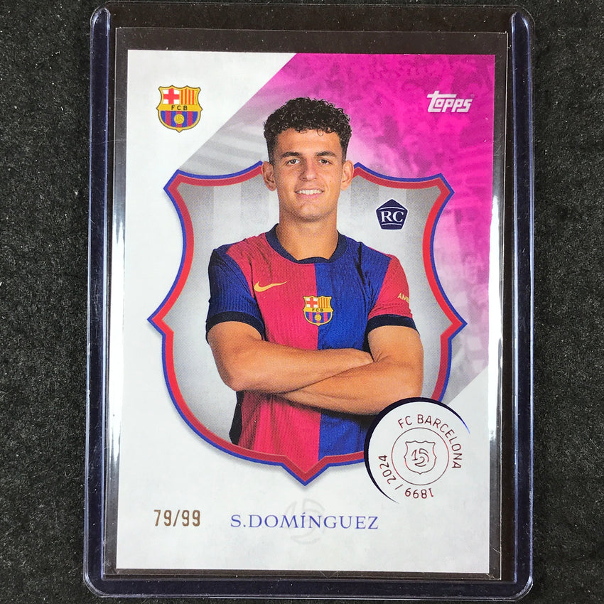 2024-25 Topps Barcelona 125th SERGI DOMINGUEZ Rookie Legacy Pink 79/99 #4