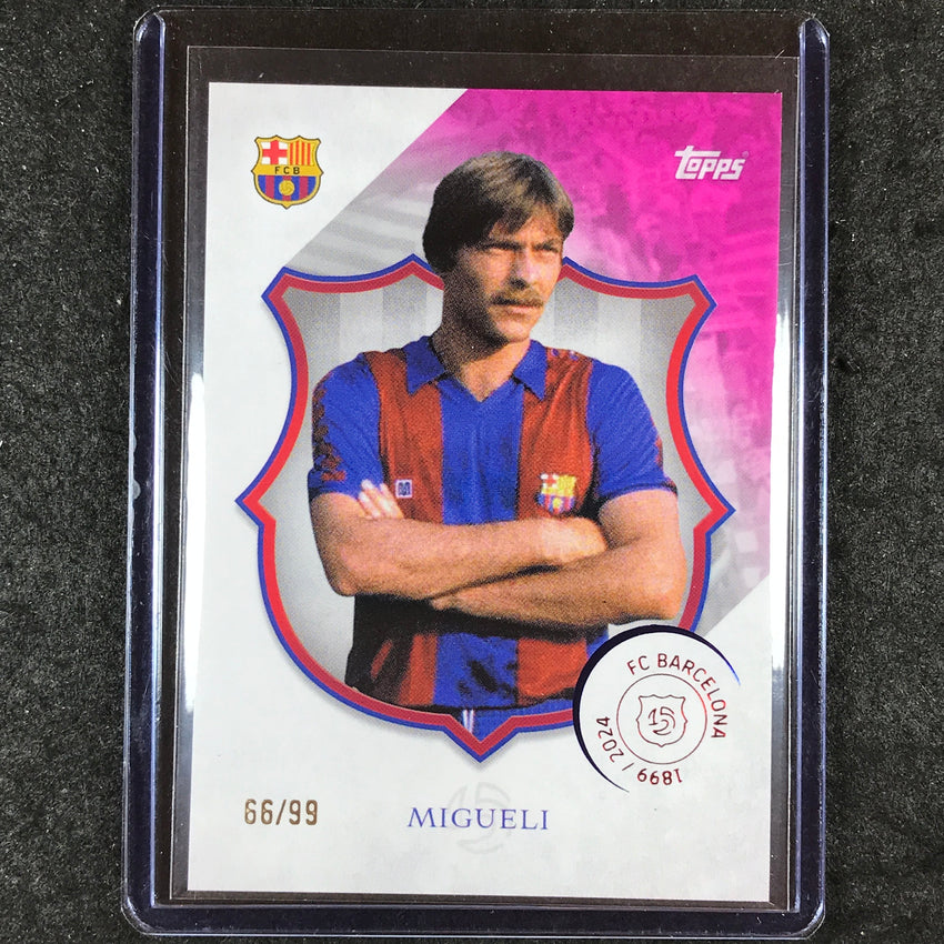 2024-25 Topps Barcelona 125th Anniversary MIGUELI Legacy Pink 66/99 #26