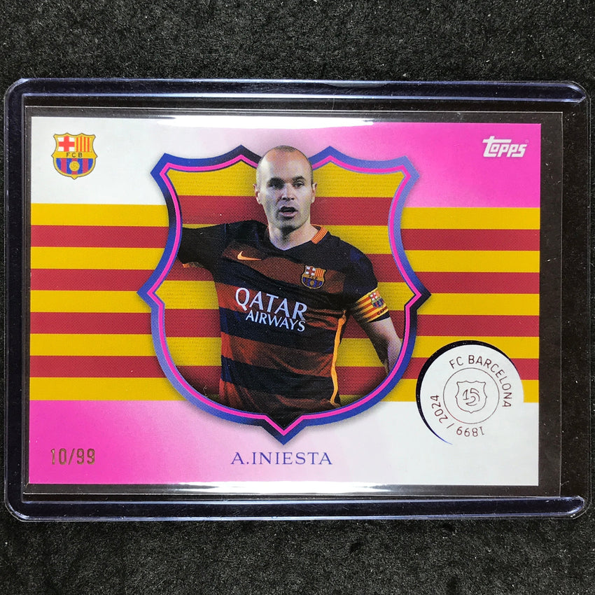 2024-25 Topps Barcelona 125th Anniversary ANDRES INIESTA Capita Pink 10/99 #2