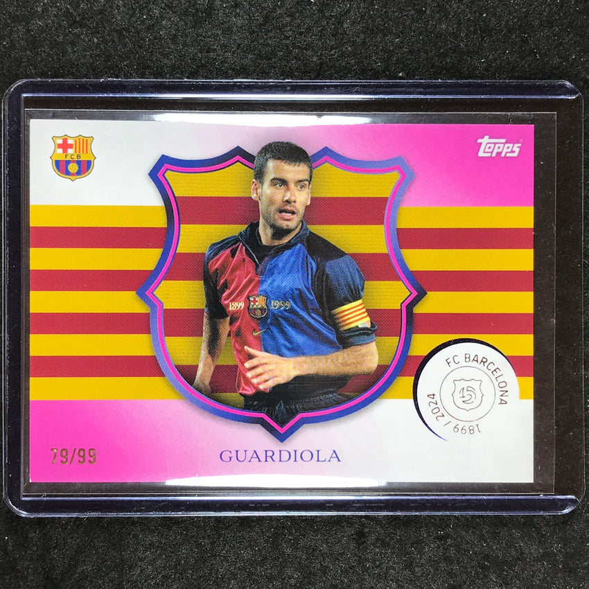 2024-25 Topps Barcelona 125th Anniversary PEP GUARDIOLA Capita Pink 79/99 #3