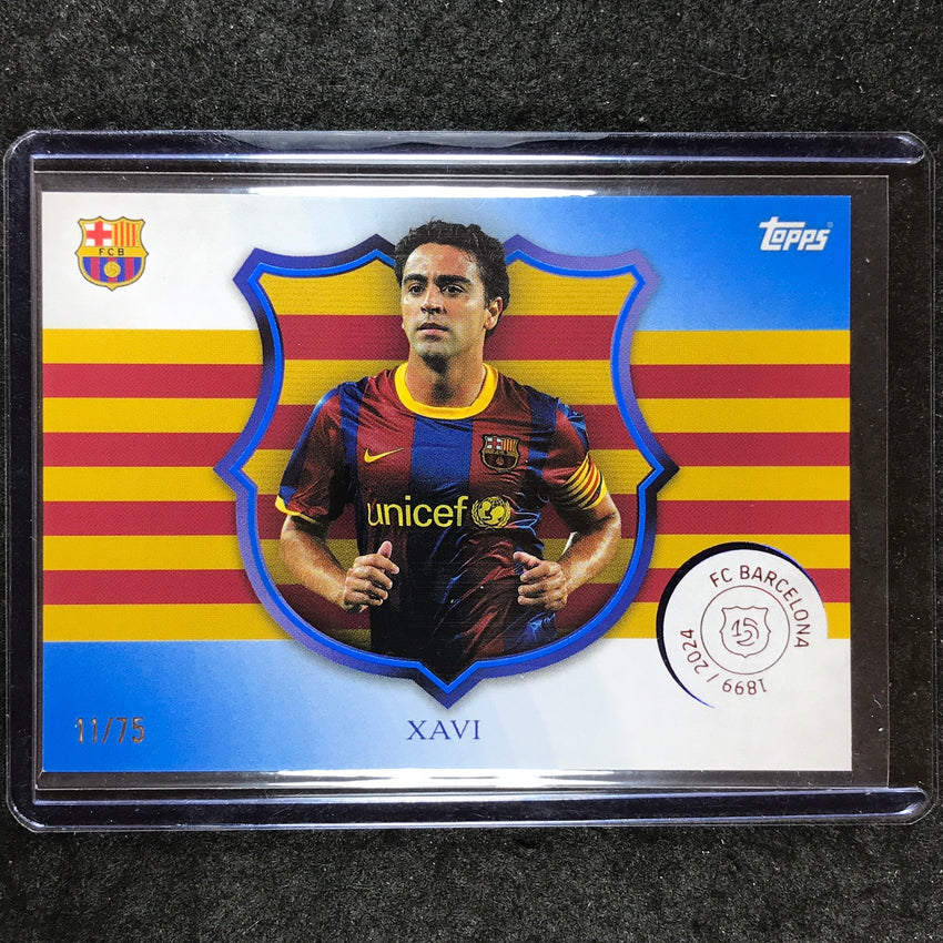 2024-25 Topps Barcelona 125th Anniversary XAVI Capita Blue 11/75 #1
