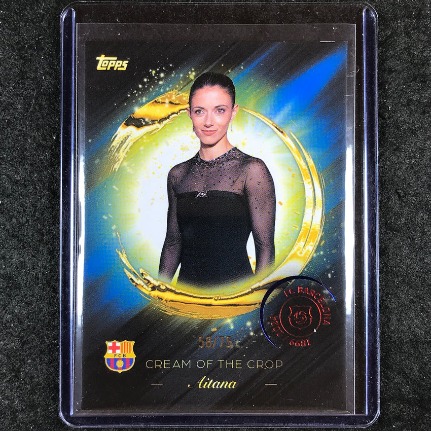 2024-25 Topps Barcelona 125th AITANA BONMATI Cream of the Crop Blue 58/75 #2