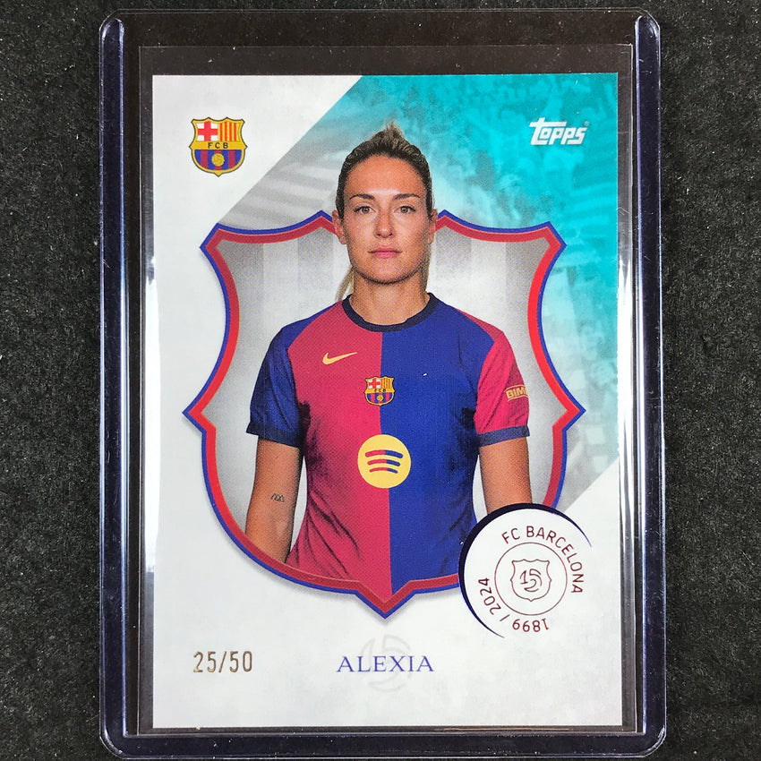 2024-25 Topps Barcelona 125th Anniversary ALEXIA PUTELLAS Legacy Aqua 25/50 #21