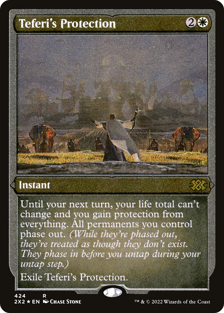 [ EF ] [FOIL] Teferi's Protection (Foil Etched) #424 - RARE 2X2 - Double Masters 2022