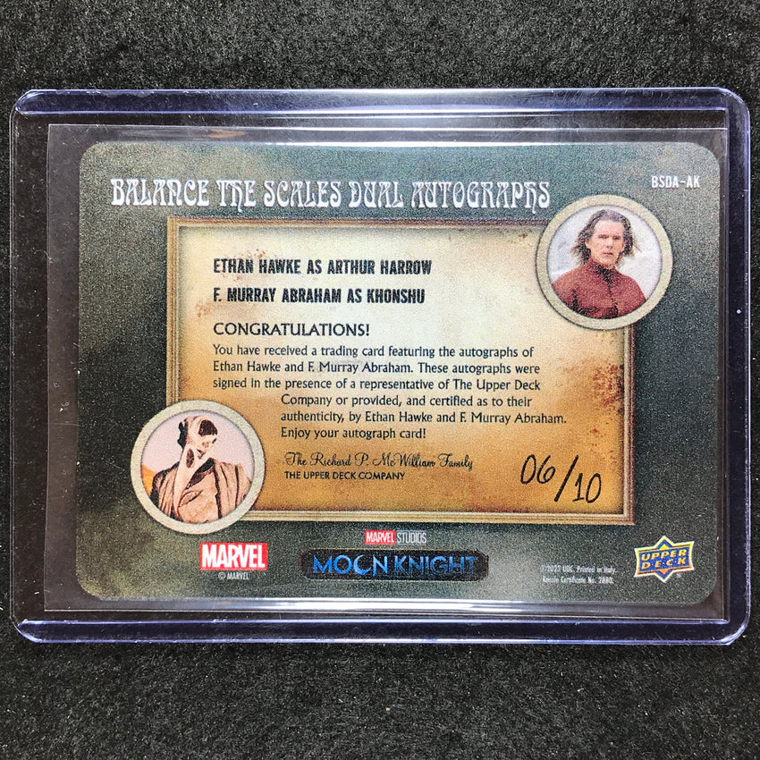 2023 Marvel Moon Knight ABRAHAM ETHAN HAWKE Balance the Scales Dual Auto 6/10