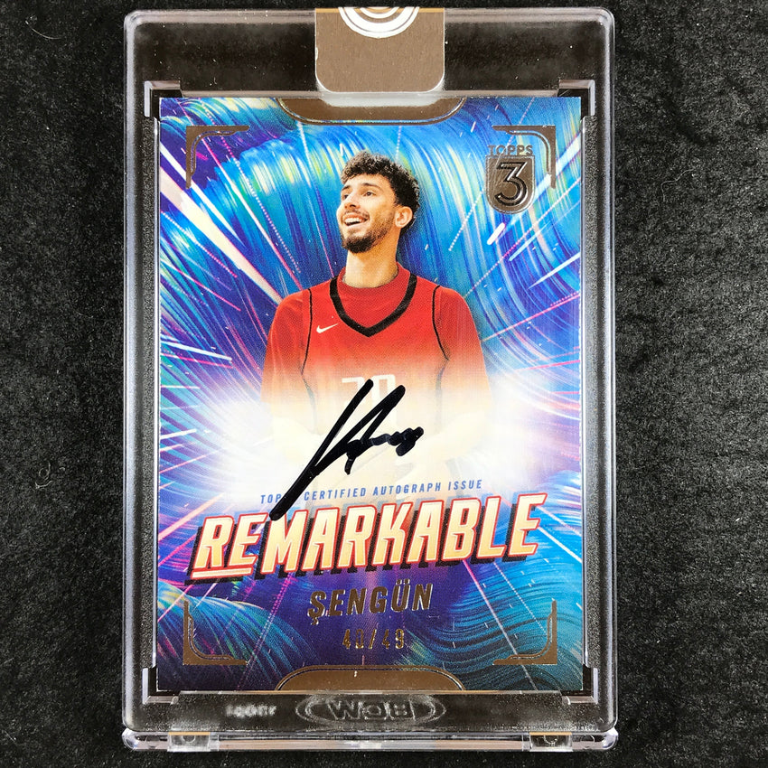 2023-24 Topps Three NBA ALPEREN SENGUN Remarkable Auto Silver 40/49