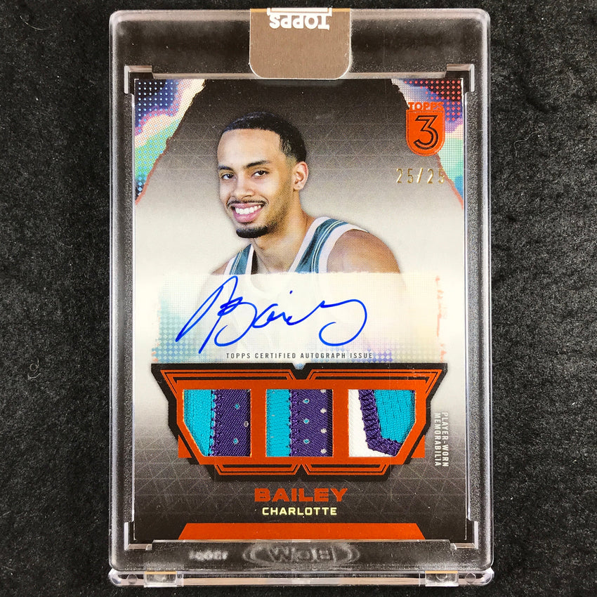 2023-24 Topps Three NBA AMARI BAILEY Triple Patch Autographs Vertical 25/25