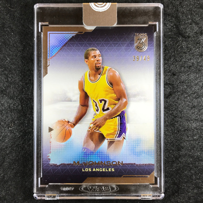 2023-24 Topps Three NBA MAGIC JOHNSON Base Silver 39/49 #34
