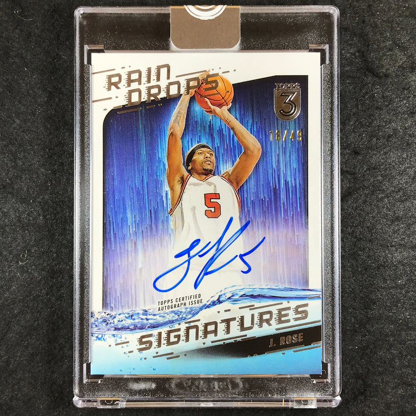 2023-24 Topps Three NBA JALEN ROSE Raindrops Signatures Auto Silver 18/49