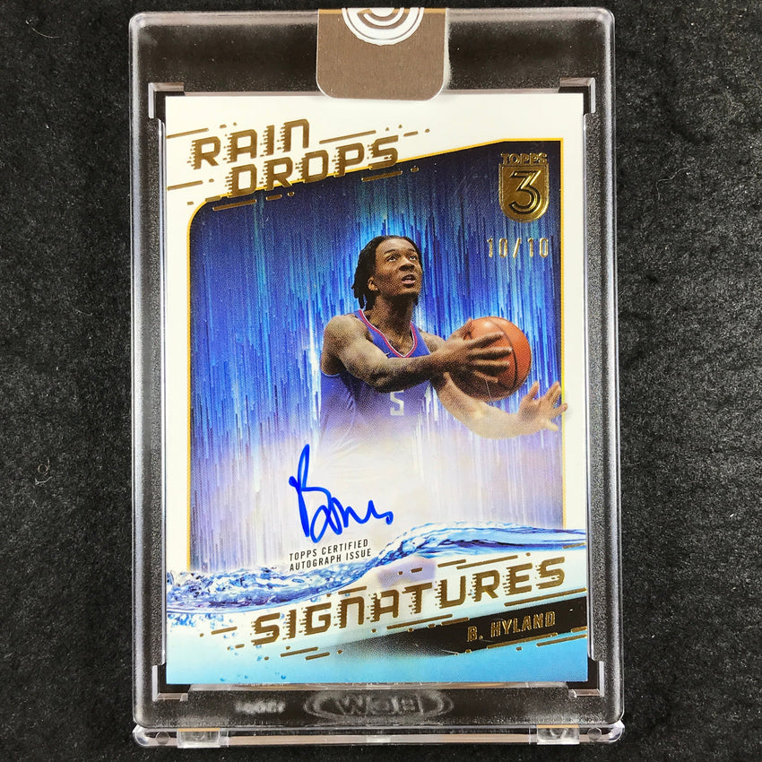2023-24 Topps Three NBA BONES HYLAND Raindrops Signatures Auto Gold 10/10