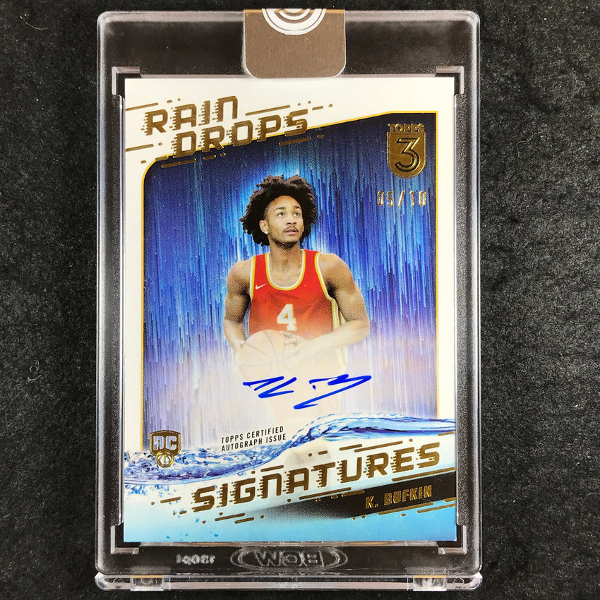 2023-24 Topps Three NBA KOBE BUFKIN Raindrops Signatures Rookie Auto Gold 5/10