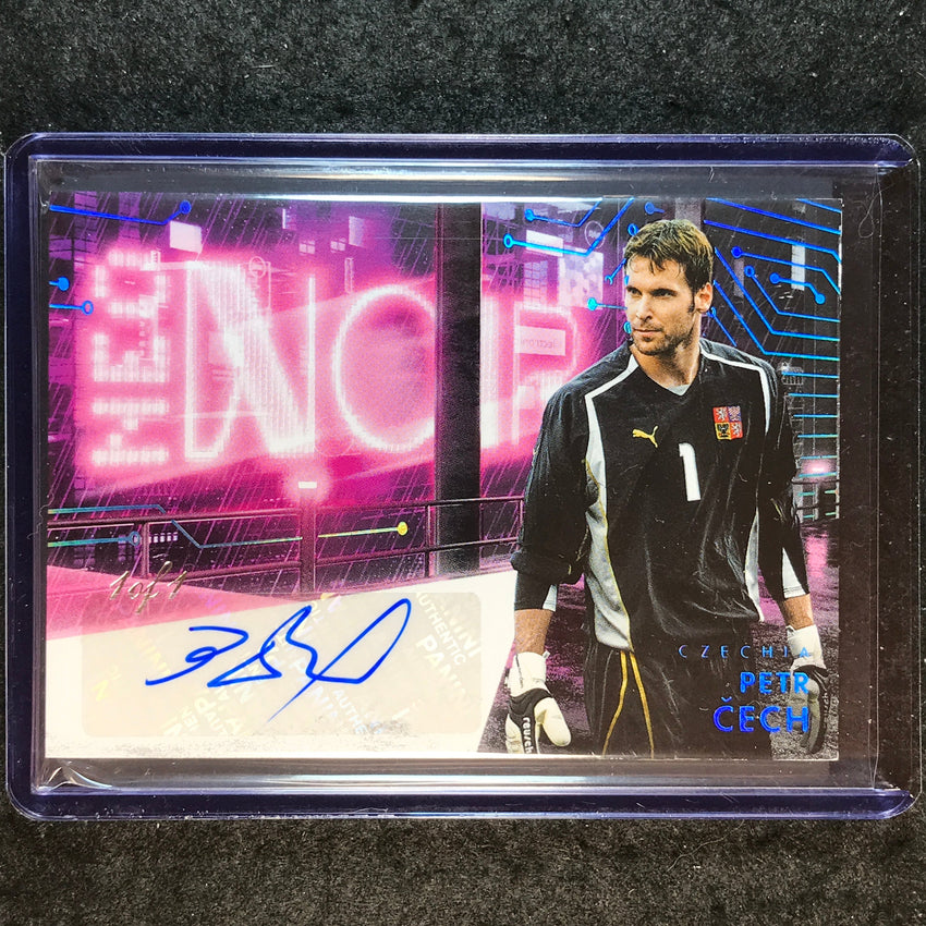 2025-26 Noir Road to World Cup PETR CECH NEONoir Signatures Auto Platinum 1/1
