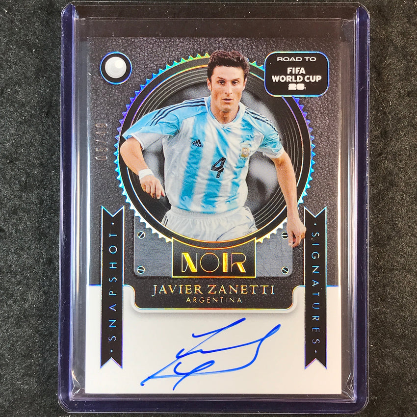 2025-26 Noir Road to FIFA World Cup JAVIER ZANETTI Snapshot Signatures Auto 5/49