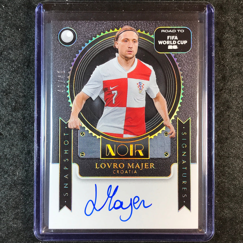 2025-26 Noir Road to World Cup LOVRO MAJER Snapshot Signatures Auto Gold 40/49