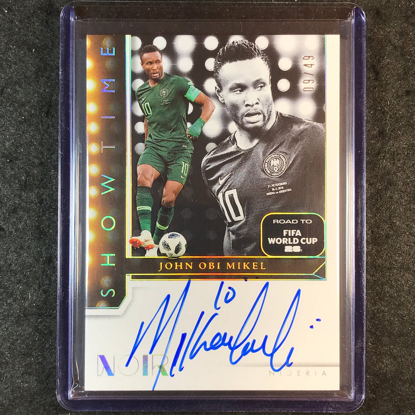 2025-26 Noir Road to World Cup JOHN OBI MIKEL Showtime Signatures Auto Gold 9/49