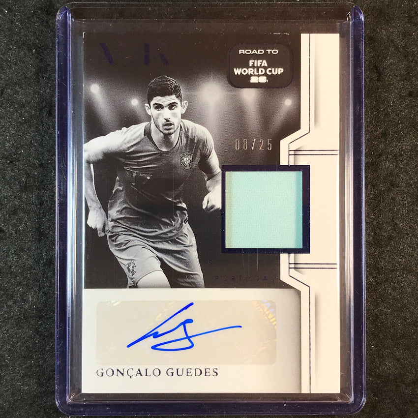 2025-26 Noir Road to World Cup GONCALO GUEDES Black White Auto Memorabilia 8/25