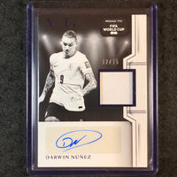 2025-26 Noir Road to World Cup DARWIN NUNEZ Black & White Auto Memorabilia 12/15