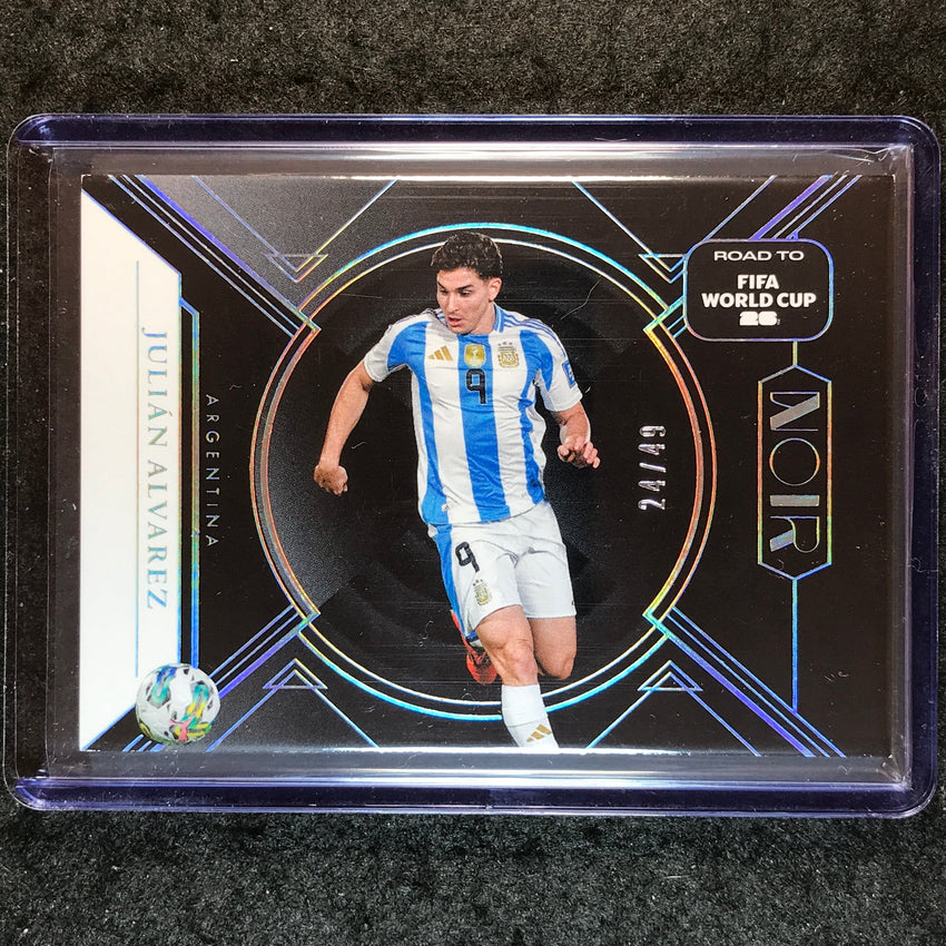 2025-26 Noir Road to FIFA World Cup JULIAN ALVAREZ Base Silver 24/49 #102