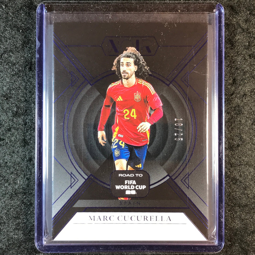 2025-26 Noir Road to FIFA World Cup MARC CUCURELLA Base Sapphire 18/25 #61