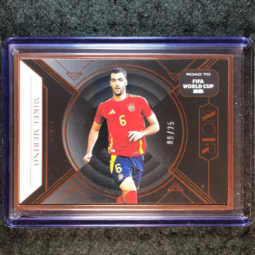 2025-26 Noir Road to FIFA World Cup MIKEL MERINO Base Bronze Frame 9/25 #159