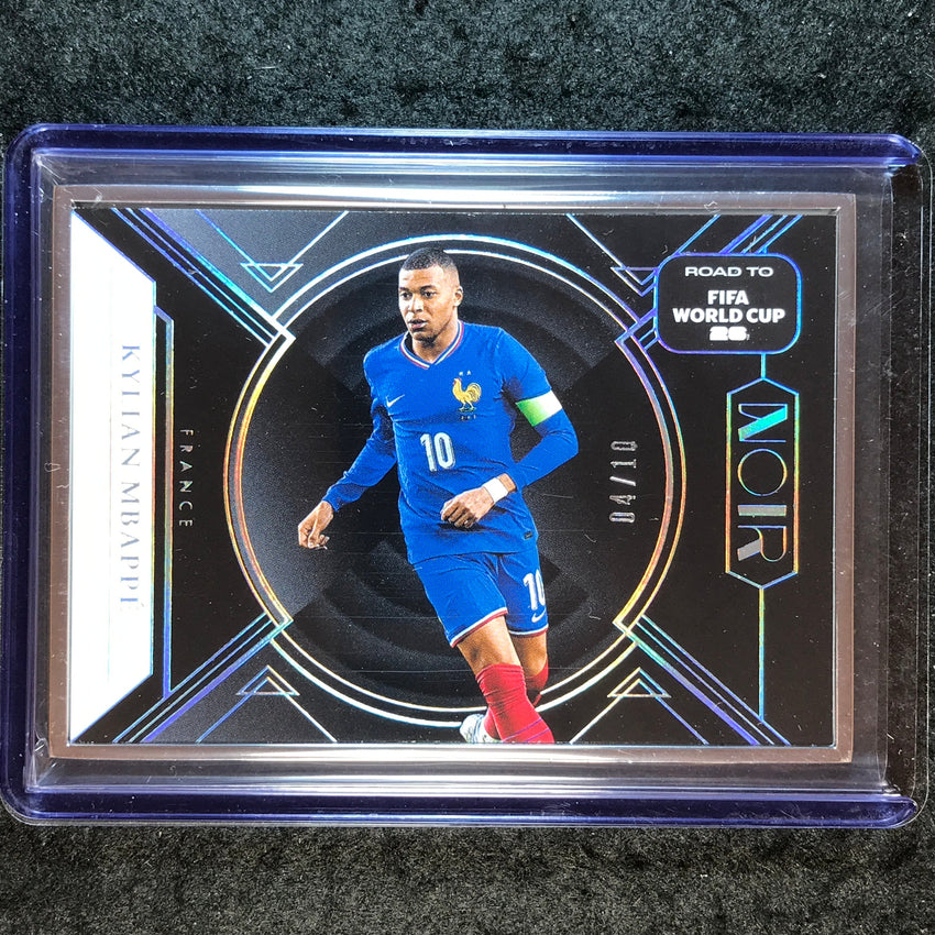 2025-26 Noir Road to FIFA World Cup KYLIAN MBAPPE Base Silver Frame 4/10 #127