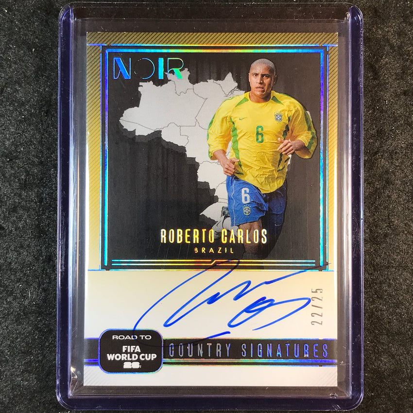 2025-26 Noir Road to FIFA World Cup ROBERTO CARLOS Country Signatures Auto 22/25