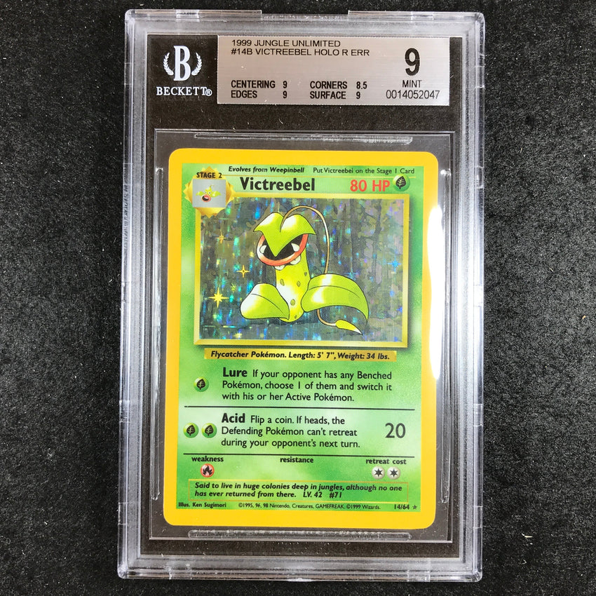 BGS 9 Victreebel - 14/64 - Holo Rare Jungle NO SYMBOL ERROR 047