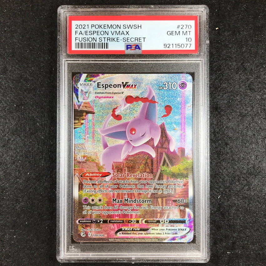 PSA 10 Espeon VMAX - 270/264 - Alternate Art Fusion Strike 077 