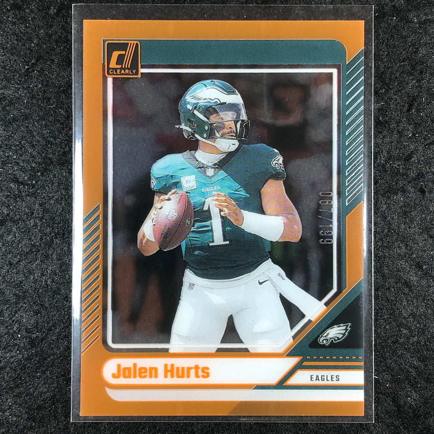 2024 Clearly Donruss Football JALEN HURTS Base Orange 67/199 #42