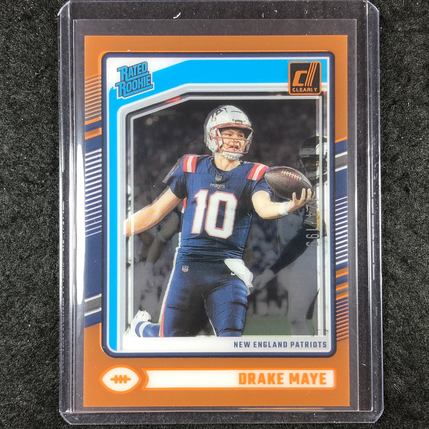 2024 Clearly Donruss Football DRAKE MAYE Rated Rookie Orange 124/199 #53