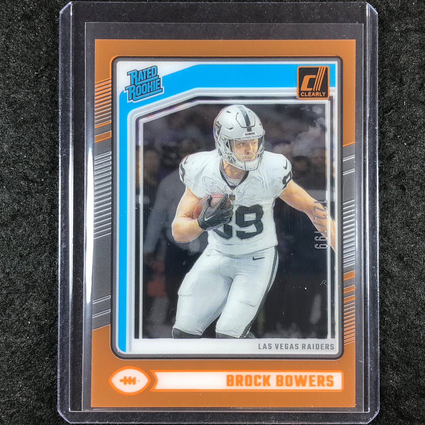 2024 Clearly Donruss Football BROCK BOWERS Rated Rookie Orange 122/199 #57