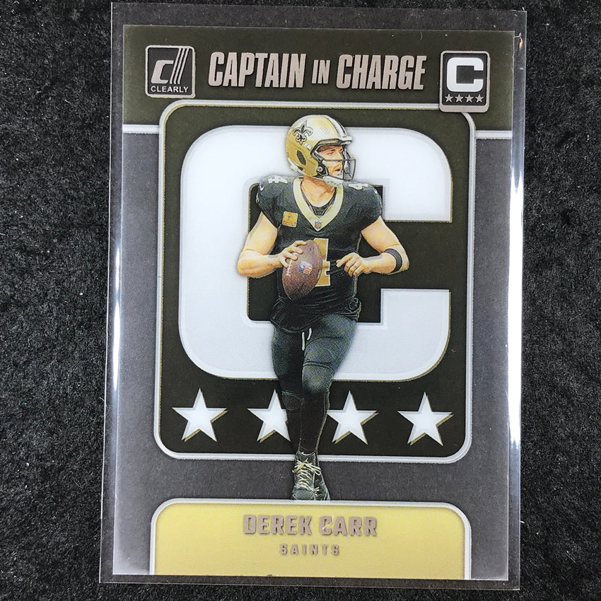 2024 Clearly Donruss Football DEREK CARR Captain In Charge Base #8