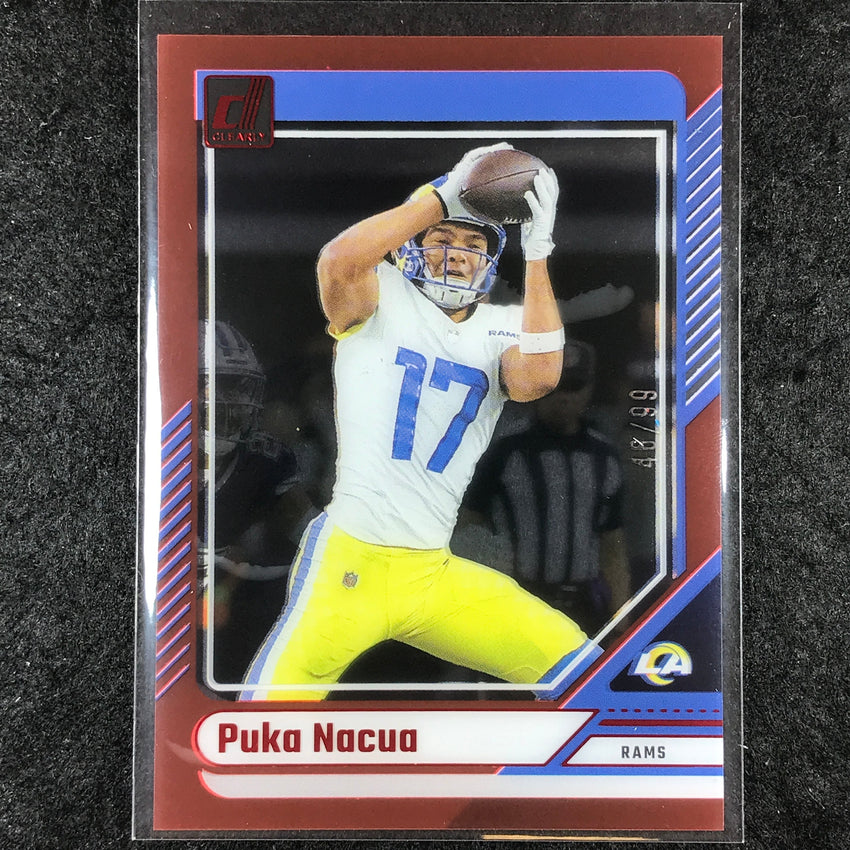 2024 Clearly Donruss Football PUKA NACUA Base Red 46/99 #31