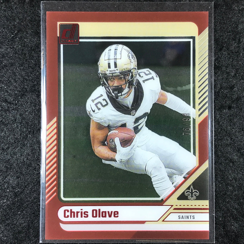 2024 Clearly Donruss Football CHRIS OLAVE Base Red 76/99 #38