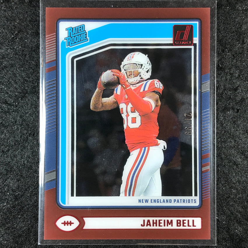 2024 Clearly Donruss Football JAHEIM BELL Rated Rookie Red 21/99 #91