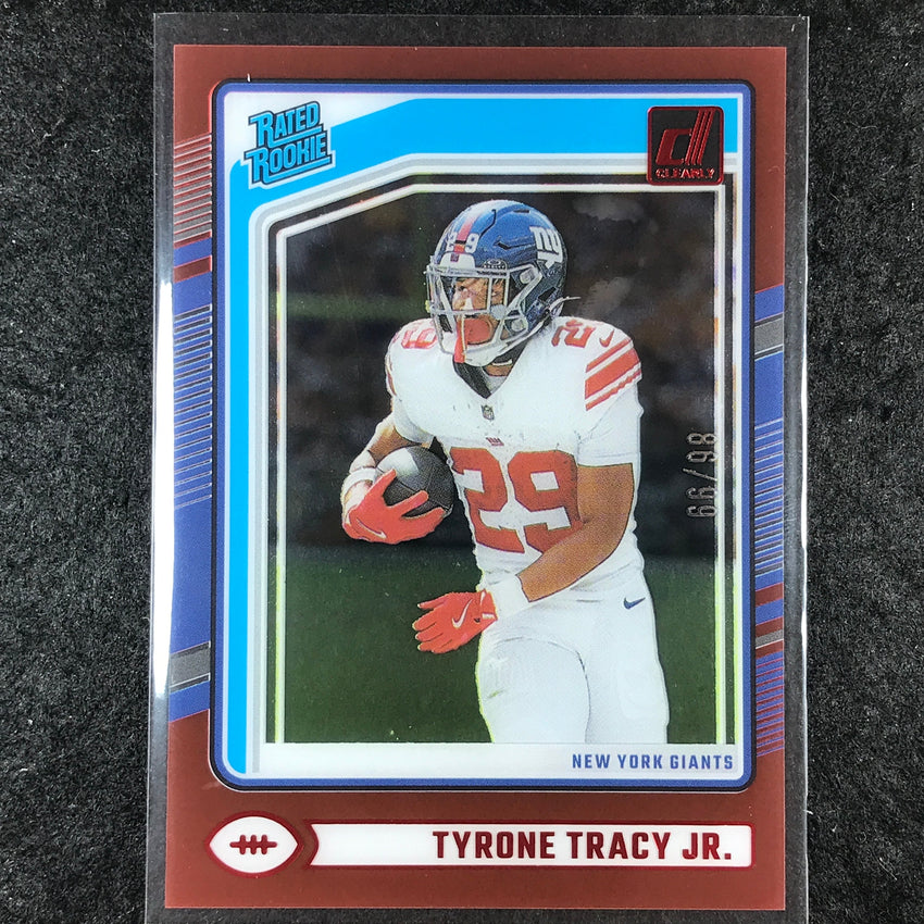 2024 Clearly Donruss Football TYRONE TRACY JR. Rated Rookie Red 86/99 #100