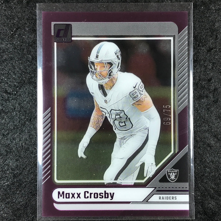 2024 Clearly Donruss Football MAXX CROSBY Base Purple 69/75 #29