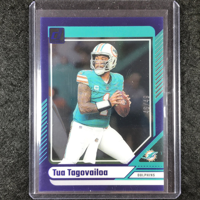 2024 Clearly Donruss Football TUA TAGOVAILOA Base Blue 46/49 #34