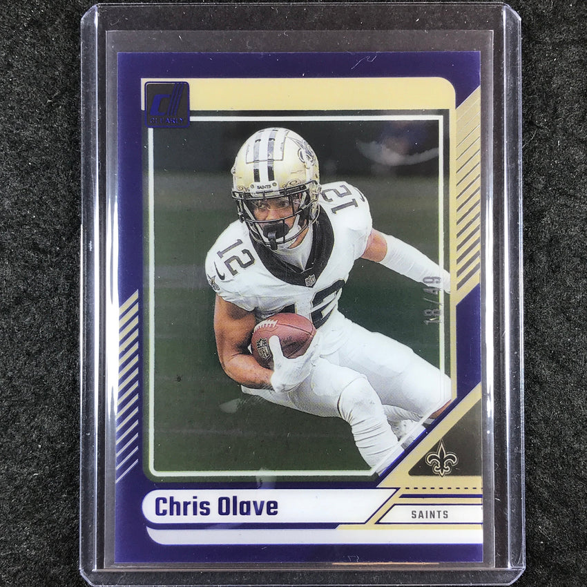 2024 Clearly Donruss Football CHRIS OLAVE Base Blue 18/49 #38