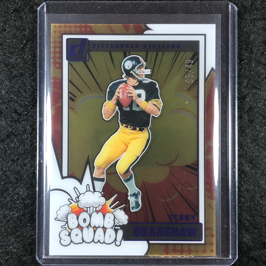 2024 Clearly Donruss Football TERRY BRADSHAW Bomb Squad Blue 5/49 #16