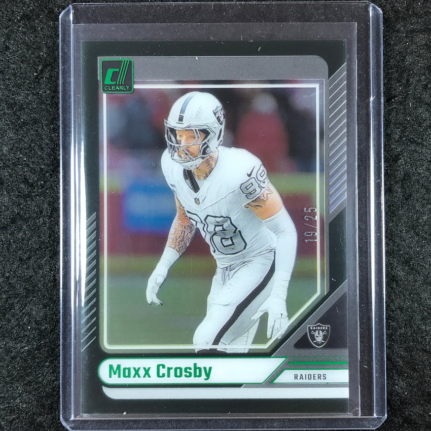 2024 Clearly Donruss Football MAXX CROSBY Base Green 19/25 #29