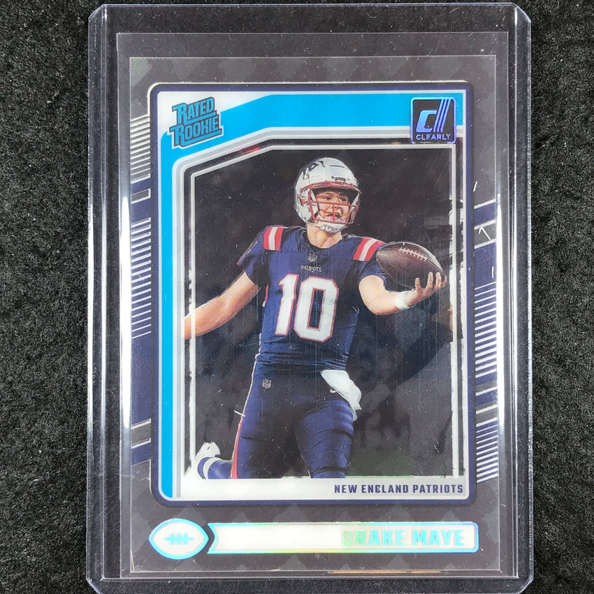 2024 Clearly Donruss Football DRAKE MAYE Rated Rookie RR Logo SSP #53