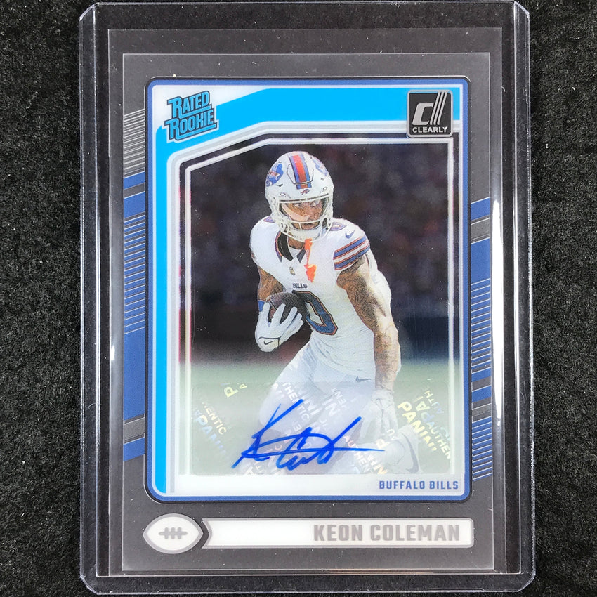 2024 Clearly Donruss Football KEON COLEMAN Rated Rookie Autograph Base #67