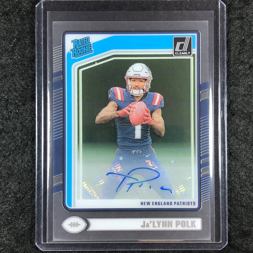 2024 Clearly Donruss Football JA'LYNN POLK Rated Rookie Autograph Base #69