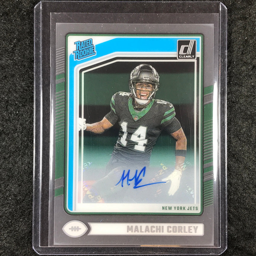 2024 Clearly Donruss Football MALACHI CORLEY Rated Rookie Autograph Base #73