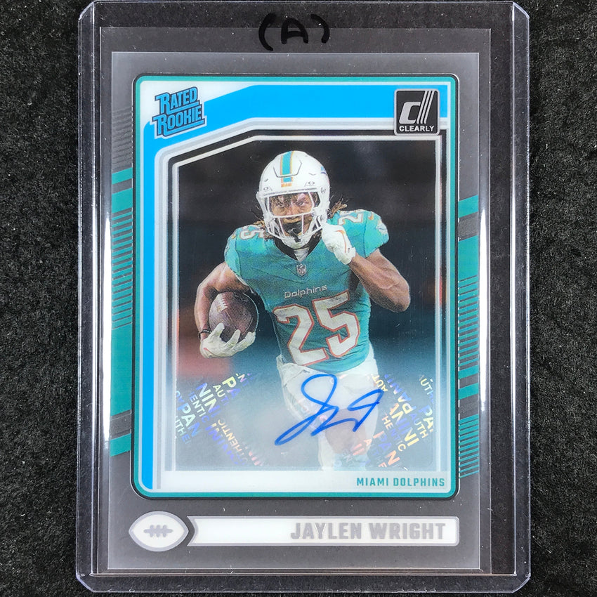 2024 Clearly Donruss Football JAYLEN WRIGHT Rated Rookie Autograph Base #84 (A)