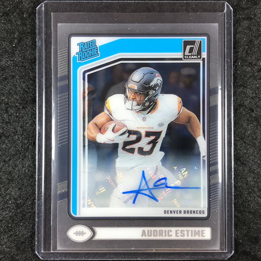 2024 Clearly Donruss Football AUDRIC ESTIME Rated Rookie Autograph Base #93