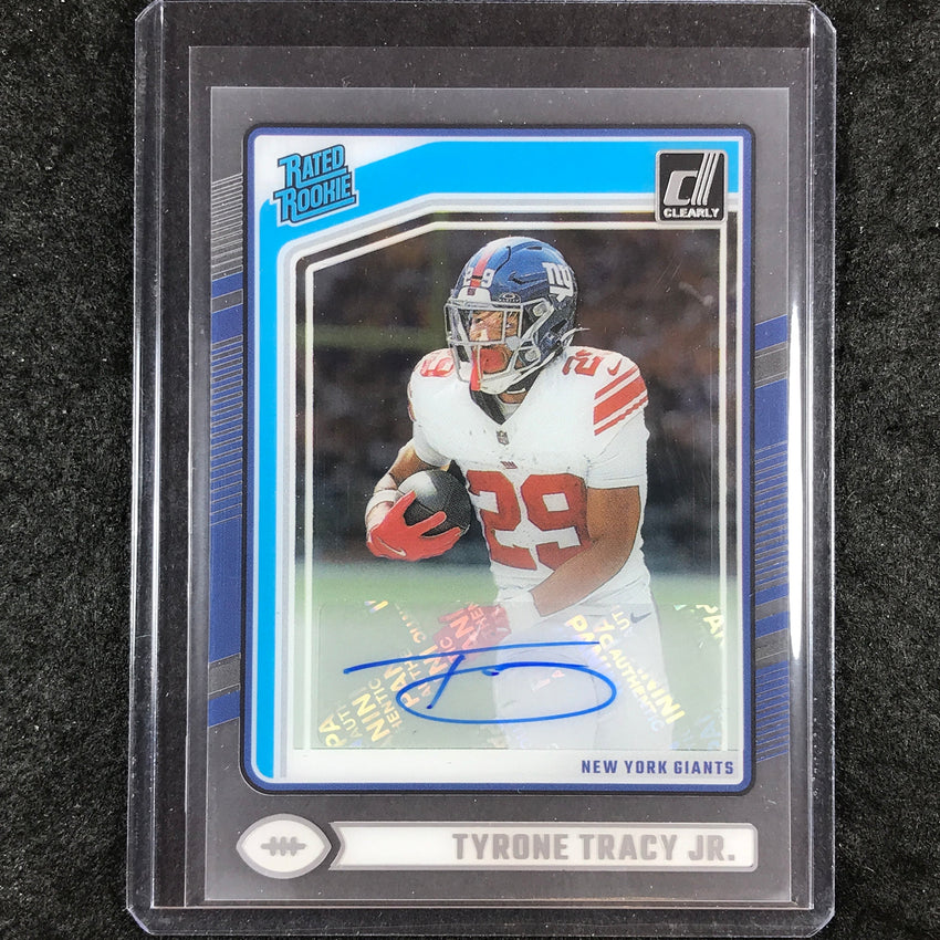 2024 Clearly Donruss Football TYRONE TRACY JR. Rated Rookie Autograph Base #100